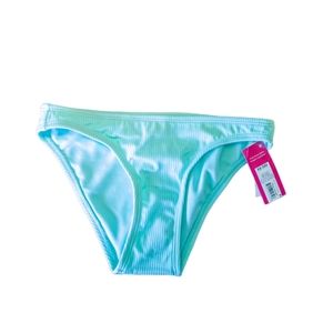Xhilaration Women's Bikini Bottom Aqua Ribbed Size Extra Small Swim